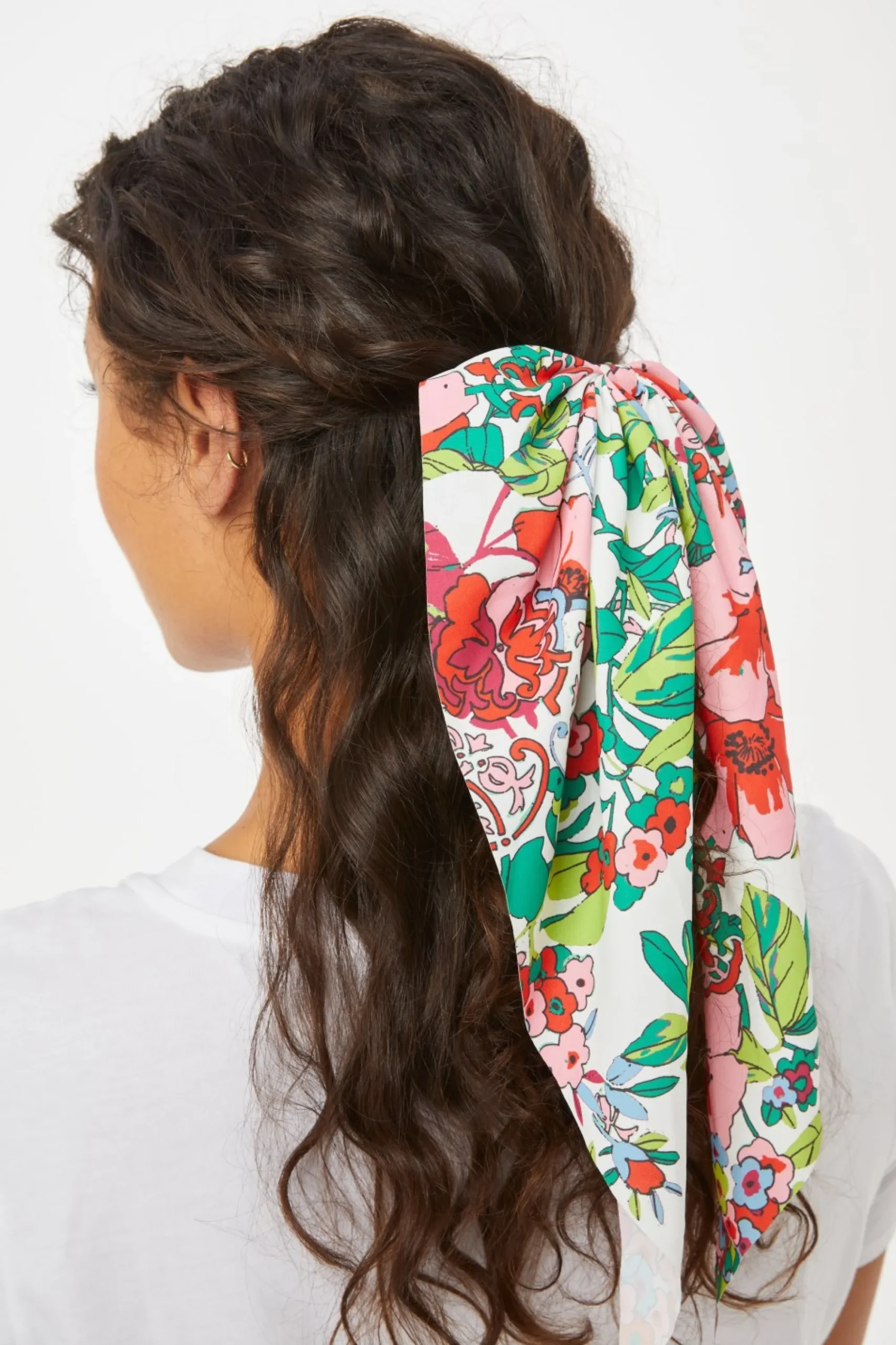 Roller Rabbit Hats & Hair Accessories | Ashbury Floral Scarf Scrunchie