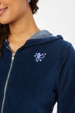 Women Roller Rabbit Tops | Dico Zip Hoodie
