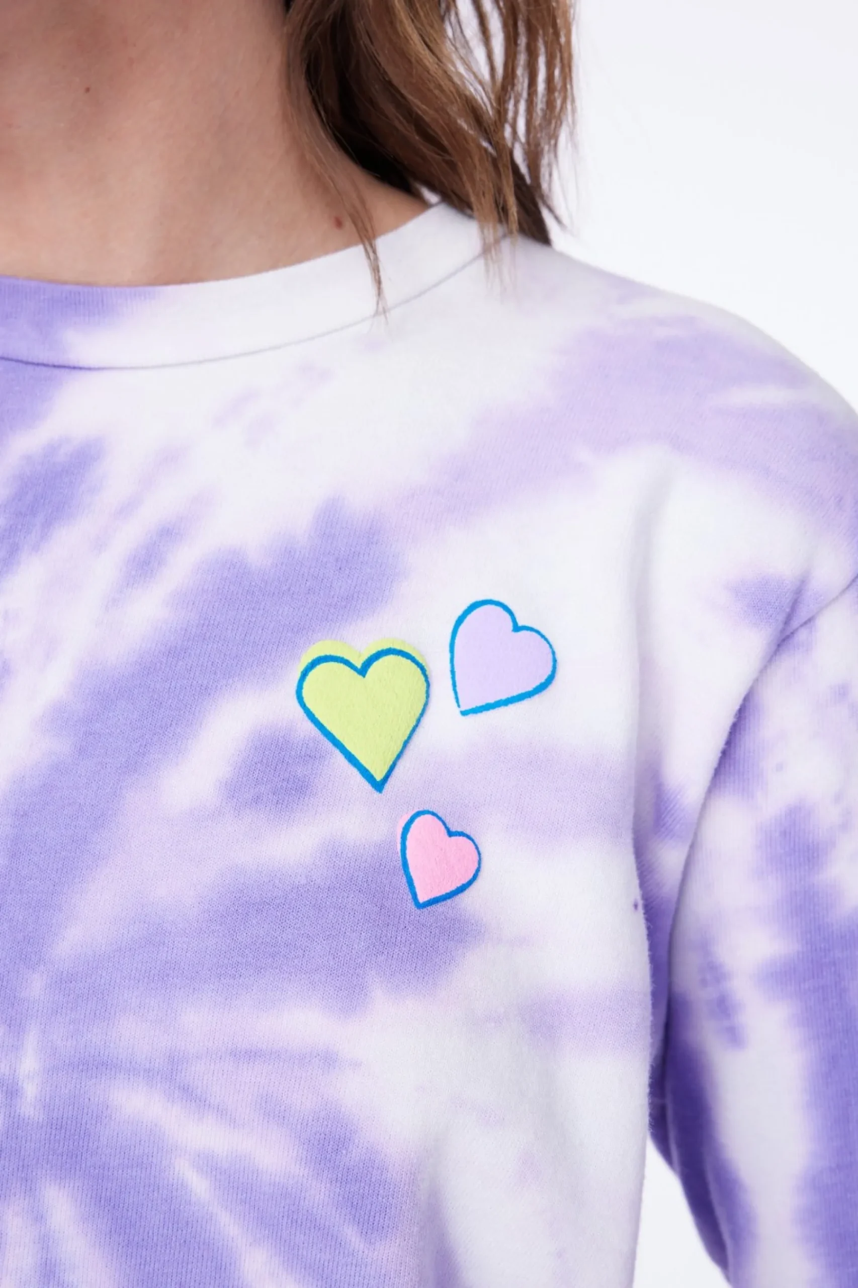 Women Roller Rabbit Casuals | Heart Tie Dye Crewneck