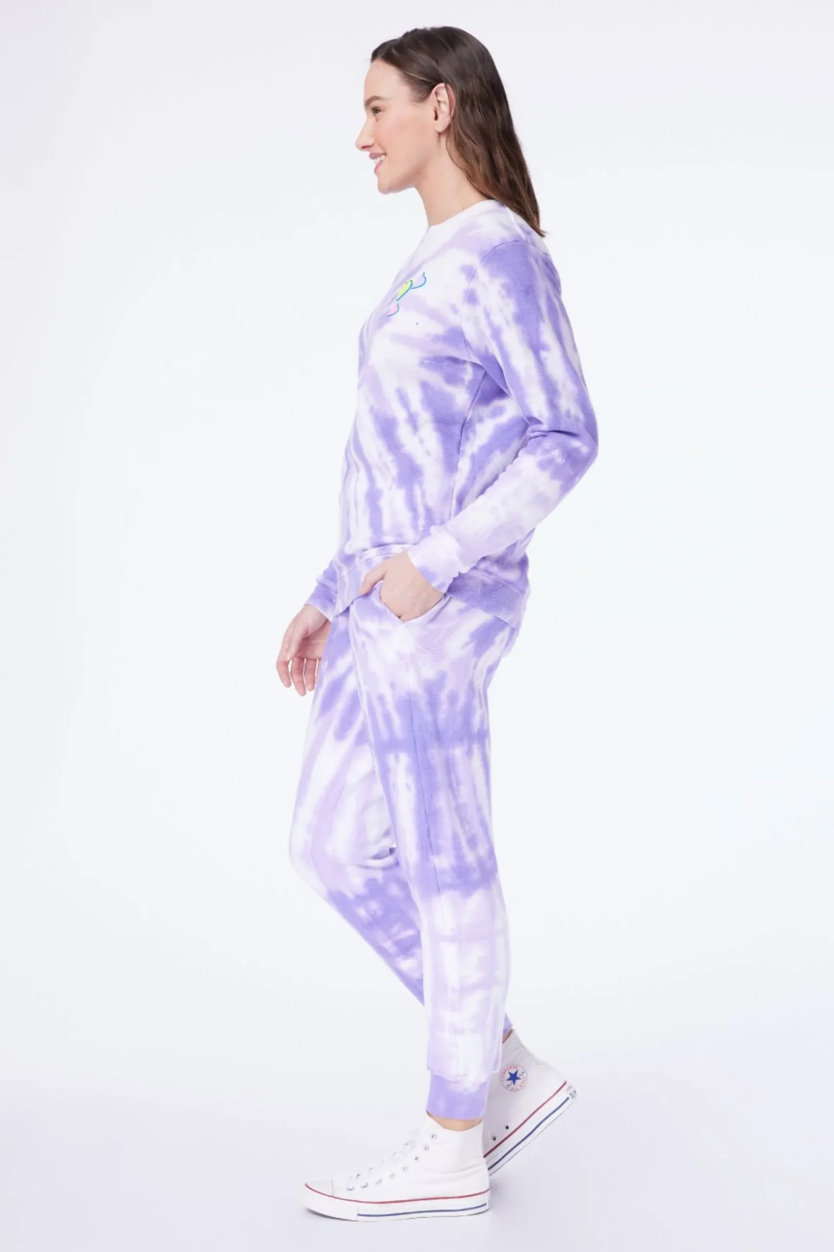 Women Roller Rabbit Casuals | Heart Tie Dye Crewneck