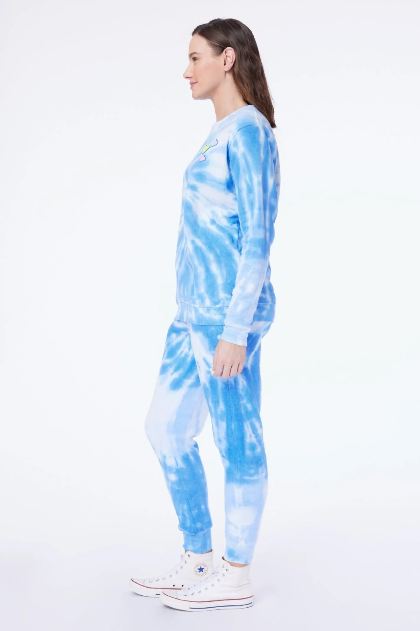 Women Roller Rabbit Casuals | Heart Tie Dye Crewneck