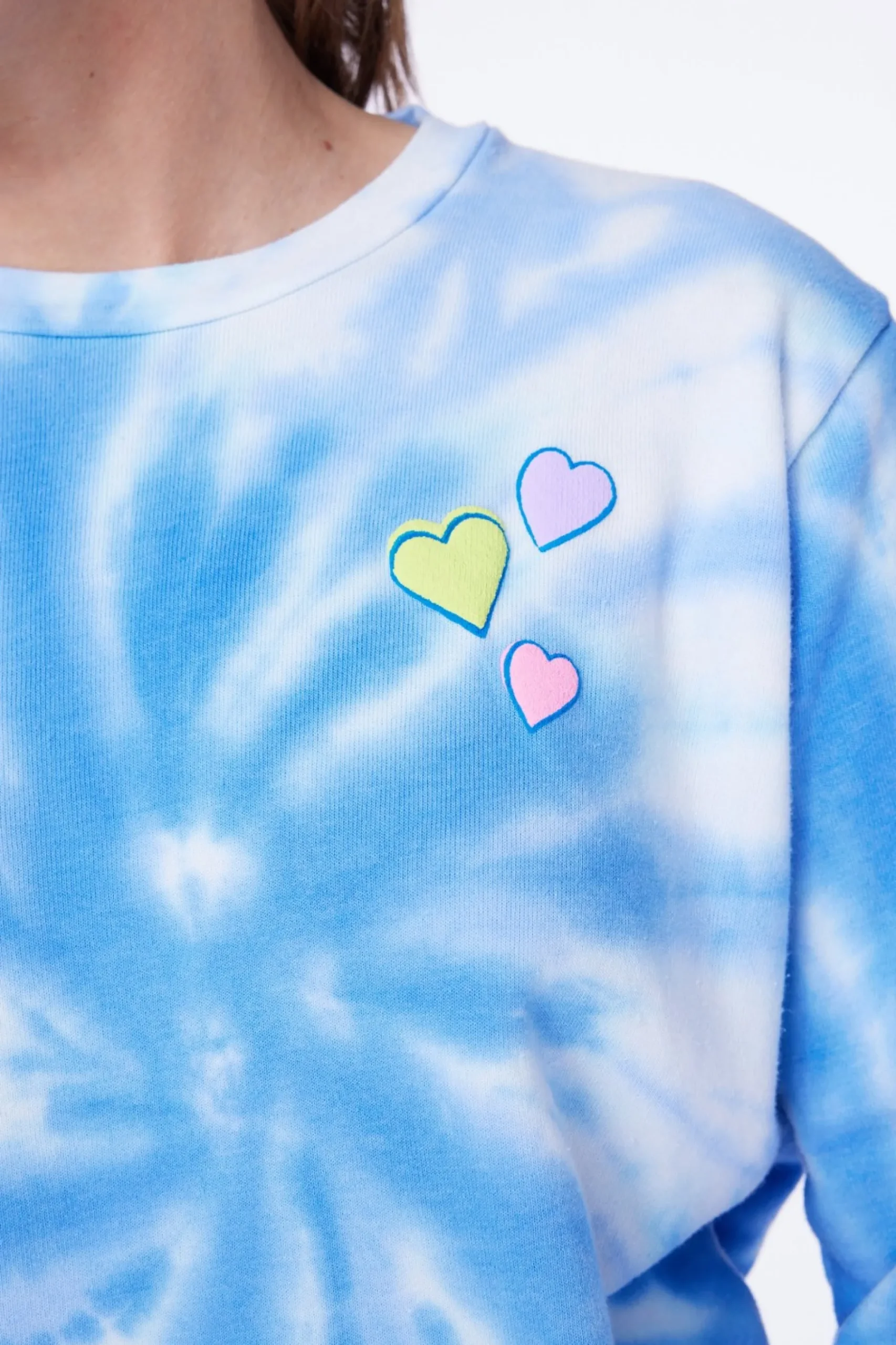 Women Roller Rabbit Casuals | Heart Tie Dye Crewneck