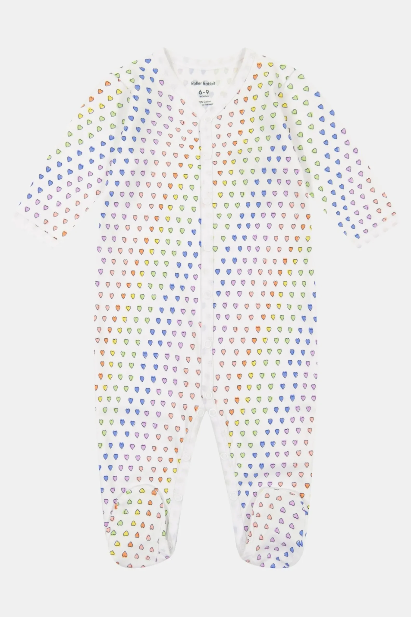 Baby Roller Rabbit Pajamas | Infant Disco Hearts Footie Pajamas