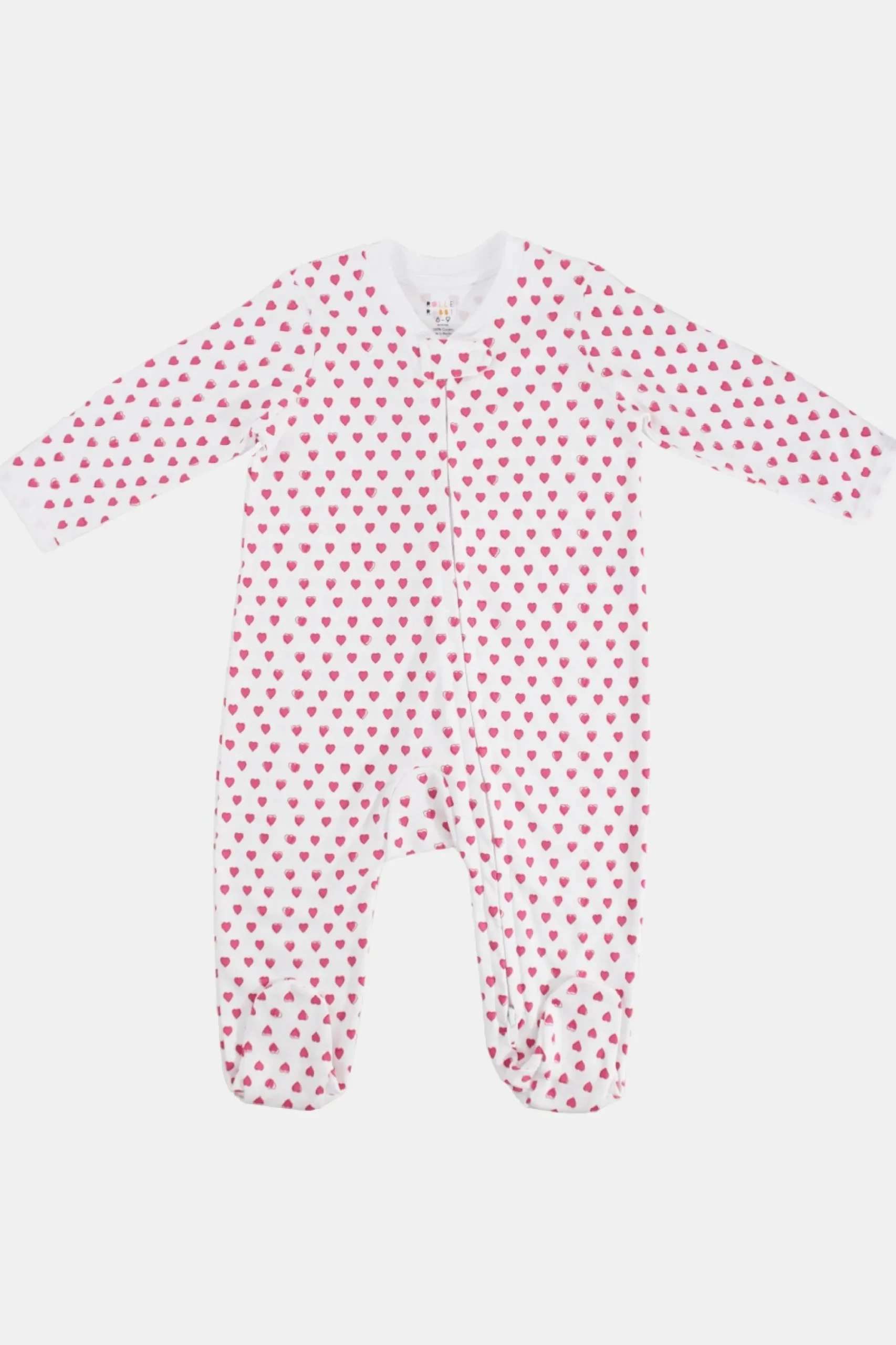 Baby Roller Rabbit Pajamas | Infant Hearts Zipper Footie