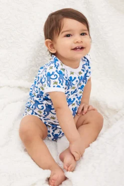 Baby Roller Rabbit Pajamas | Infant Monkey Short Sleeve Onesie