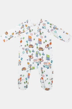 Baby Roller Rabbit Pajamas | Infant On The Road Zipper Footie