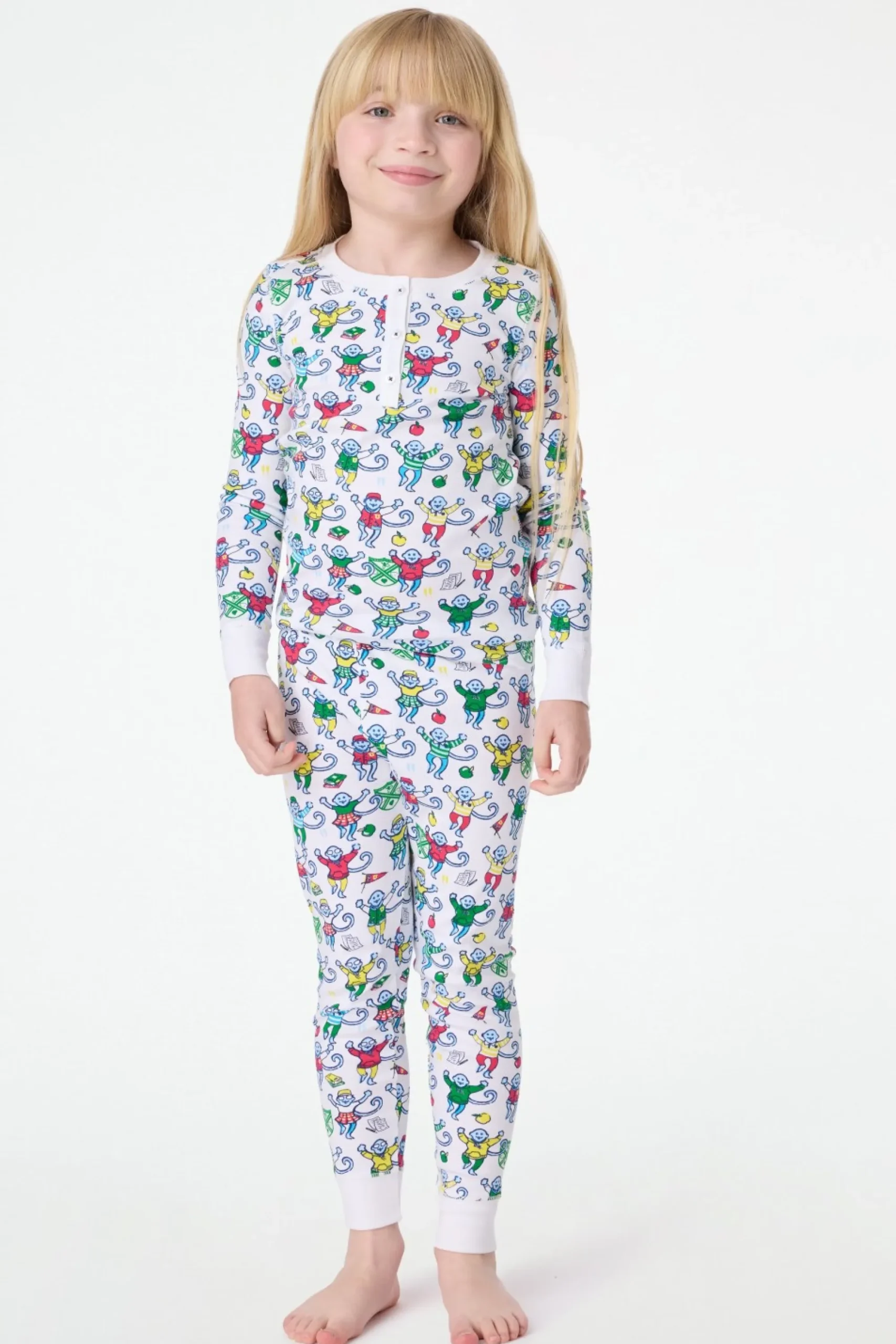 Kids Roller Rabbit Pajamas | Kids Back To School Monkey Pajamas