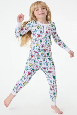 Kids Roller Rabbit Pajamas | Kids Back To School Monkey Pajamas