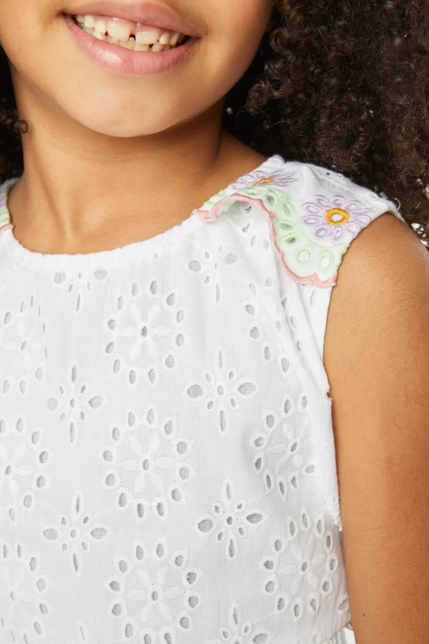 Kids Roller Rabbit Dresses | Kids Eyelet Chantal Dress