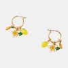 Roller Rabbit Jewelry | Lemon Charm Hoops