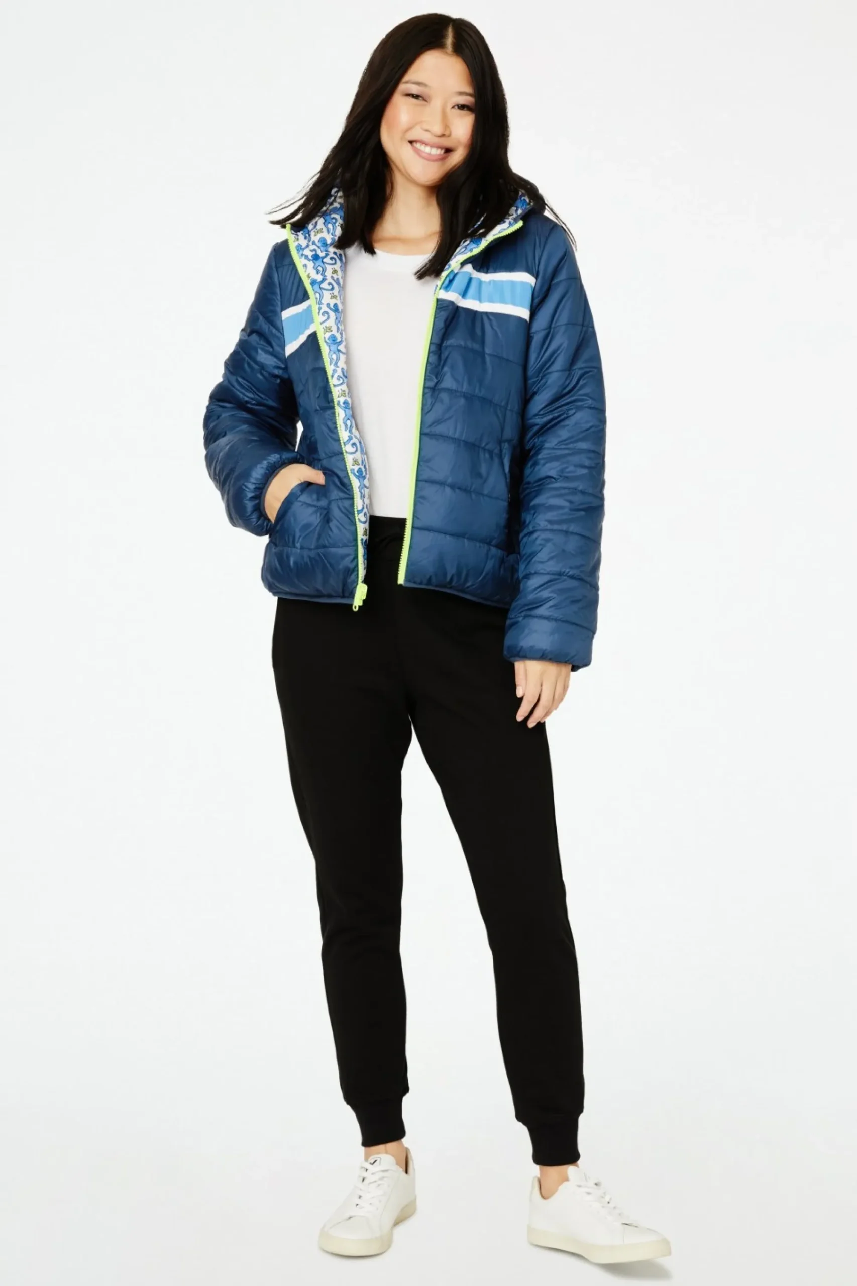 Women Roller Rabbit Knits & Jackets | onkey Reveribe Hooded Puffer