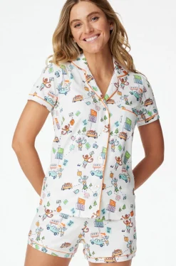 Women Roller Rabbit Pajamas | On The Road Poo Pajaa