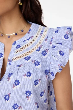 Women Roller Rabbit Tops | Thite Fora Eeron Top