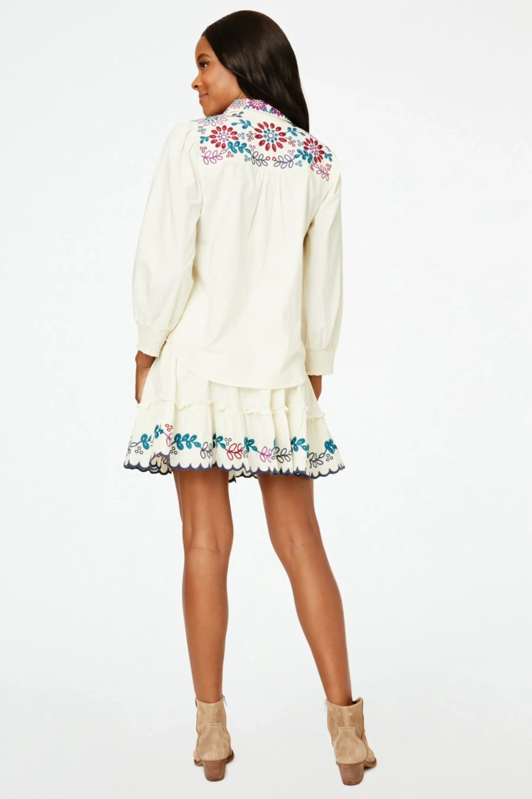 Women Roller Rabbit Tops | Veda Ebroidered Noeie hirt